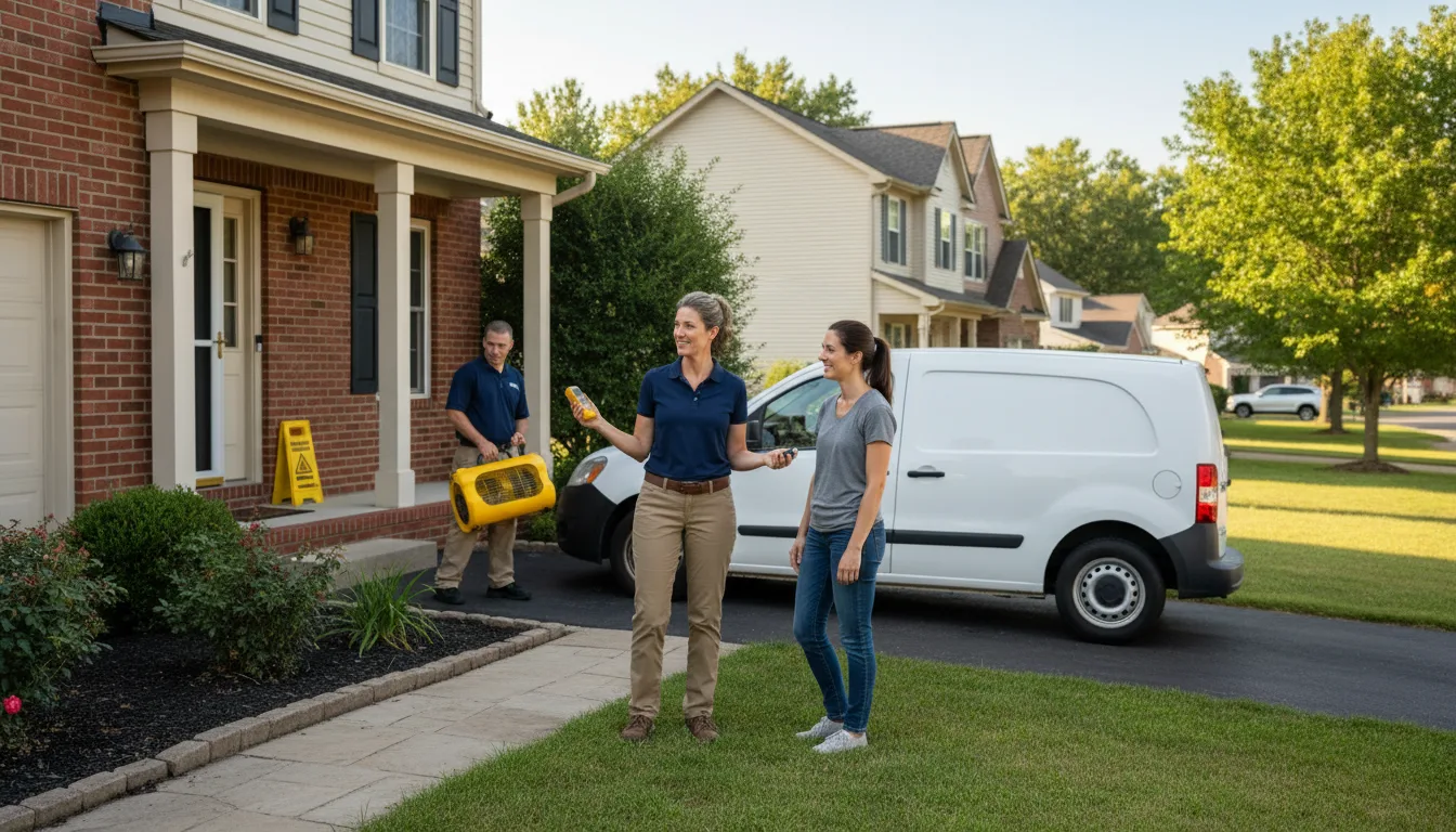 Water restoration image for Dehumidification And Cleanup Services in Votaw, TX